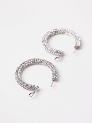 Glittery hoop earrings - 3004436-10