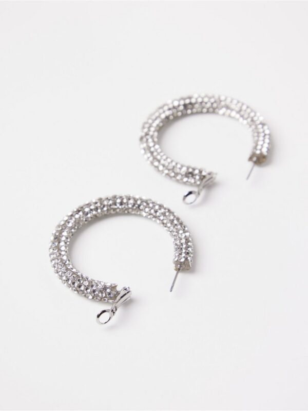 Glittery hoop earrings - 3004436-10