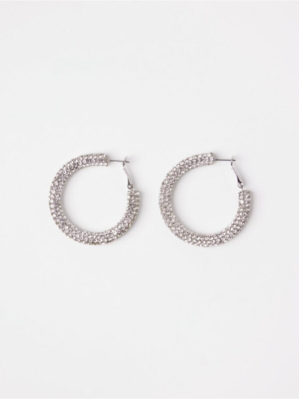 Glittery hoop earrings - 3004436-10