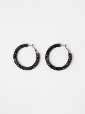Glittery hoop earrings - 3004436-80