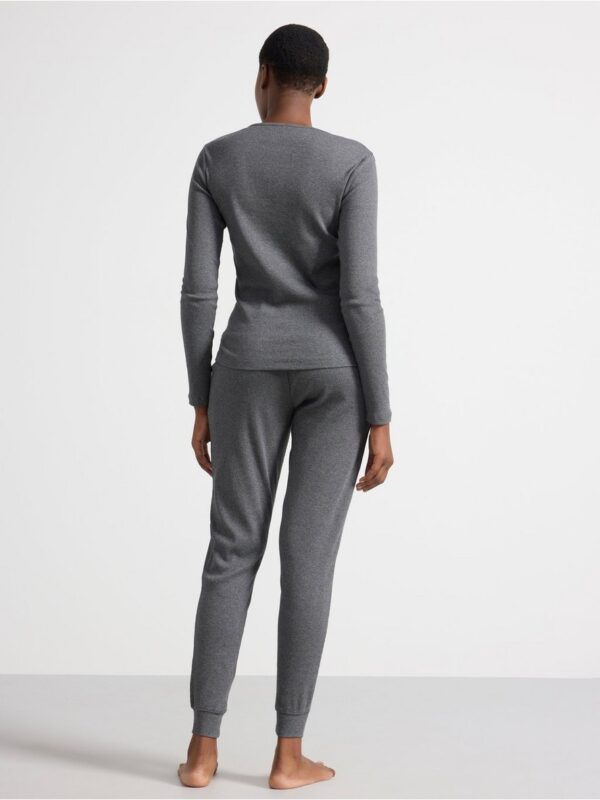Ribbed pyjama trousers - 8374787-7945