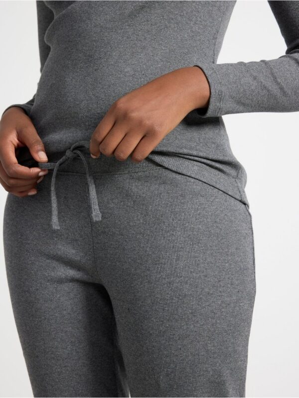 Ribbed pyjama trousers - 8374787-7945