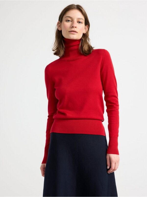 Fine-knit roll neck top - 8385452-6286