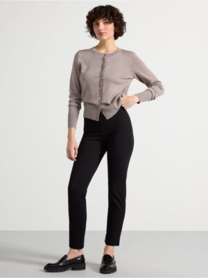 High waist trousers in stretchy jersey - 8630869-81