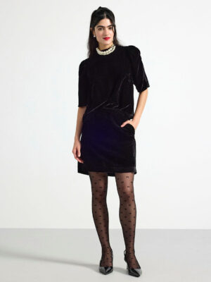 Suknja - mešavina 75% viskoza - Mini skirt in velvet 29