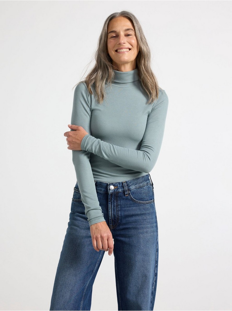 Rolka – Ribbed long-sleeved top with turtleneck