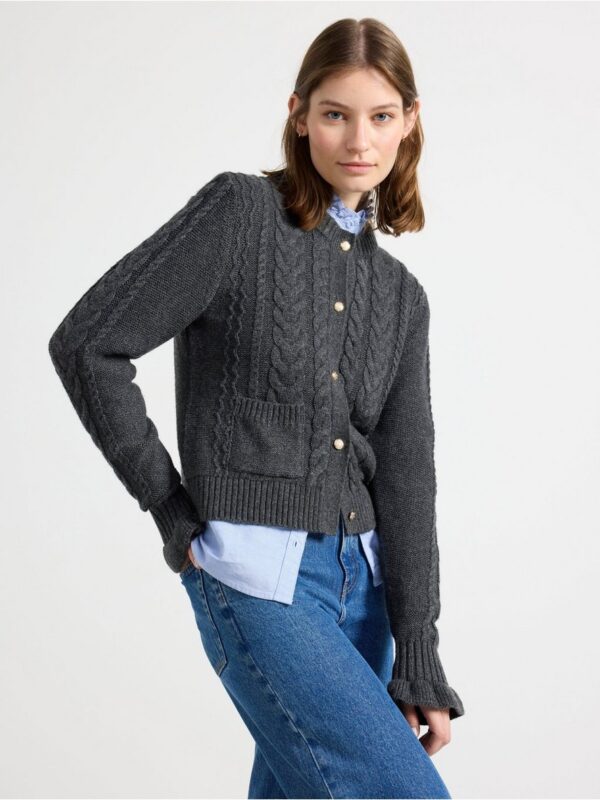 Knitted cardigan - 3002639-3656