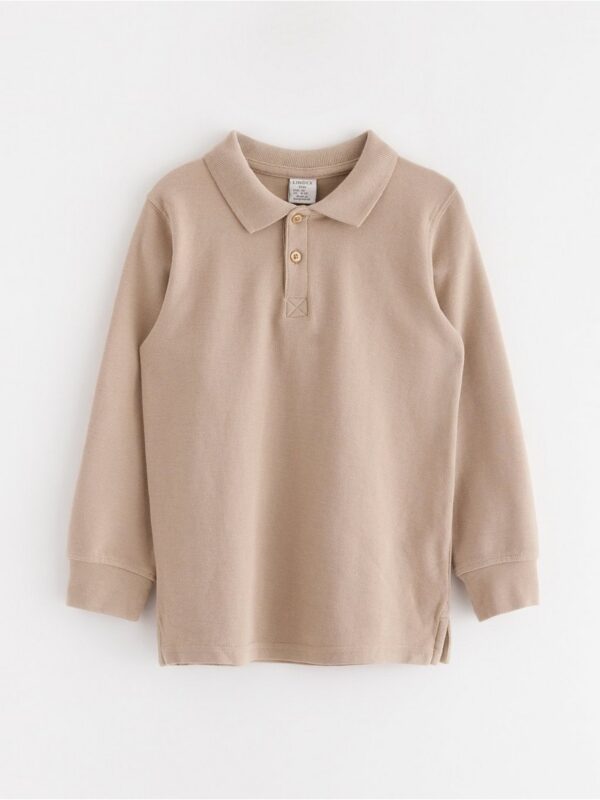 Long-sleeved top with collar - 3003191-6402