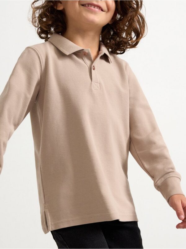 Long-sleeved top with collar - 3003191-6402