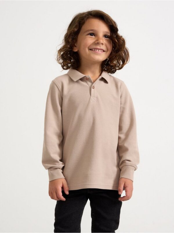 Long-sleeved top with collar - 3003191-6402
