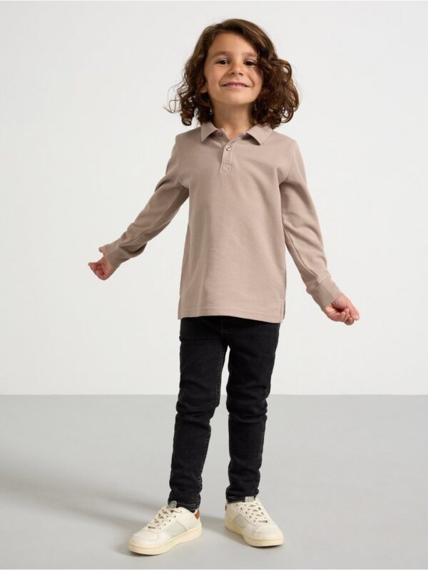 Long-sleeved top with collar - 3003191-6402