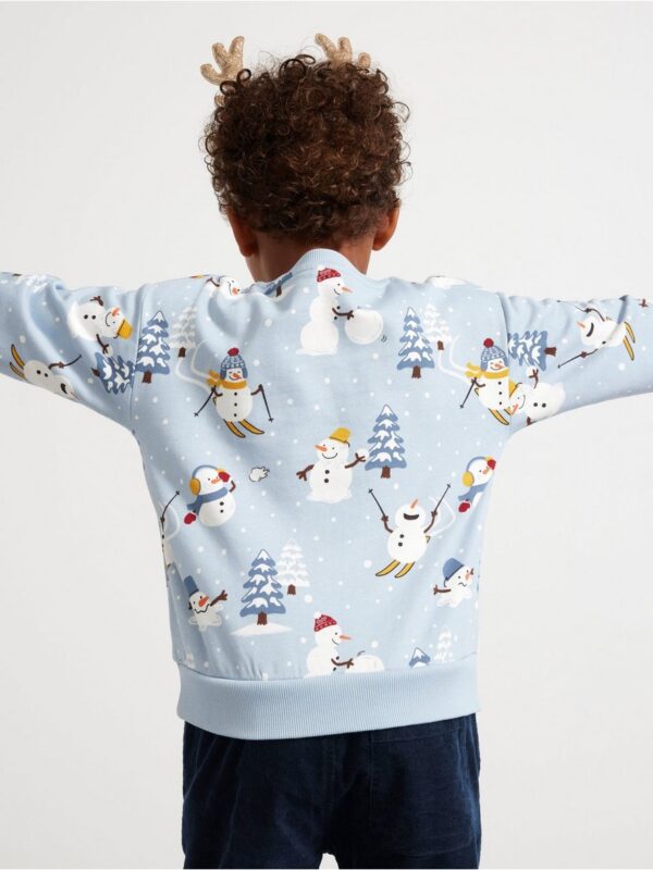 Sweatshirt with brushed inside - 3003424-7954