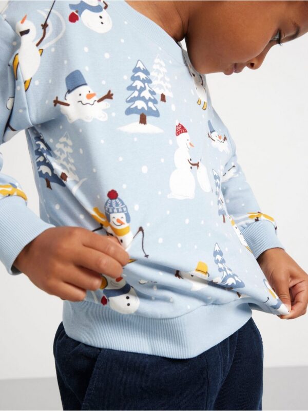 Sweatshirt with brushed inside - 3003424-7954