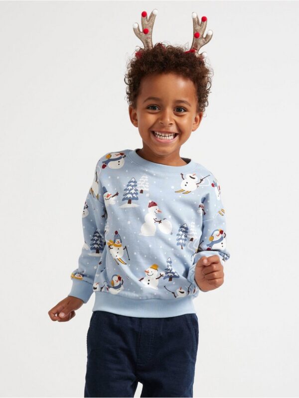 Sweatshirt with brushed inside - 3003424-7954