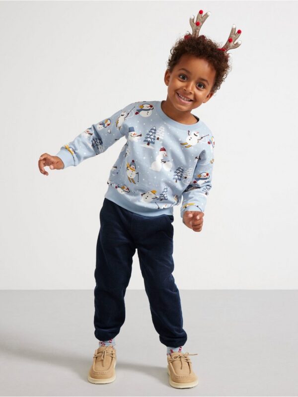 Sweatshirt with brushed inside - 3003424-7954