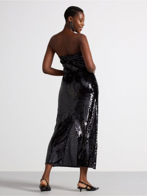 Bandeau dress with sequins - 3003585-80