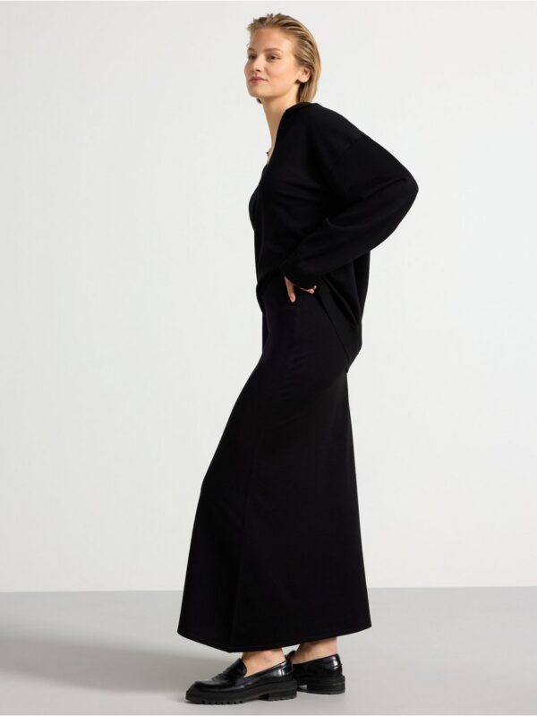 Fine-knit maxi skirt - 3003599-80