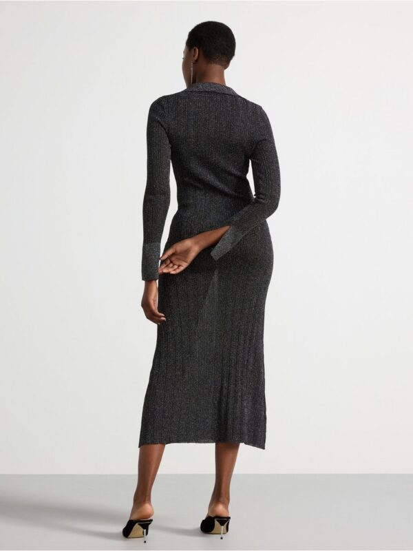 Midi dress with glitter - 3003622-80