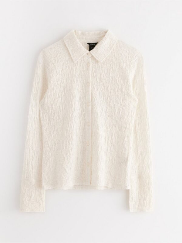 Crinkled shirt in jersey - 3003669-7862