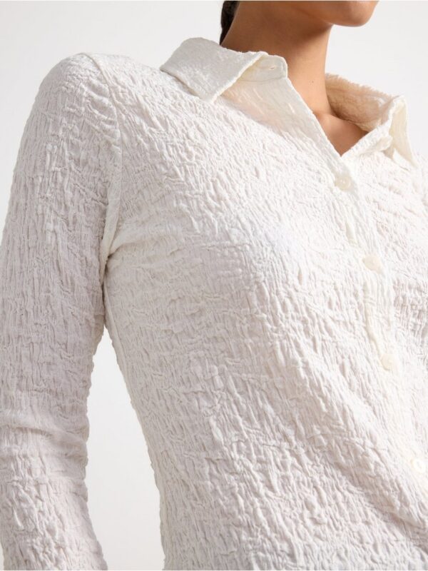 Crinkled shirt in jersey - 3003669-7862