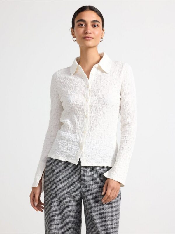 Crinkled shirt in jersey - 3003669-7862
