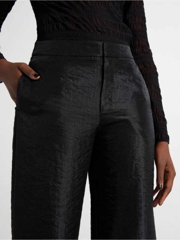 Cropped trousers with wide legs - 3003884-80