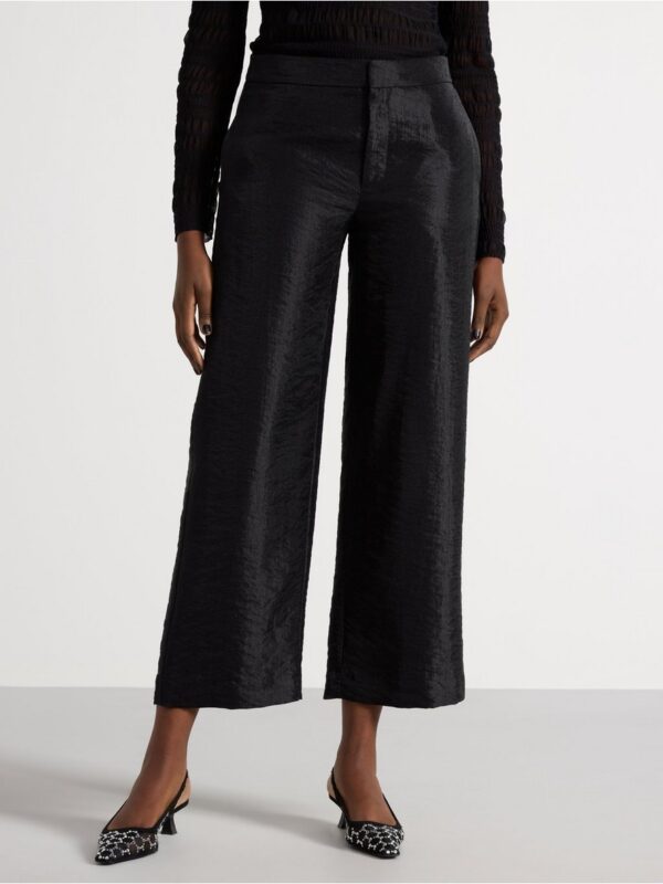 Cropped trousers with wide legs - 3003884-80