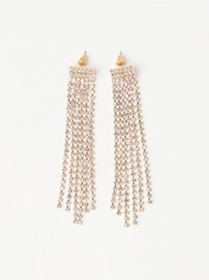 Earrings with rhinestones - 3004377-20