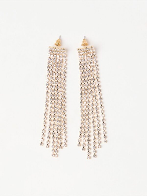 Earrings with rhinestones - 3004377-20