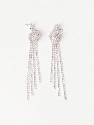 Earrings with rhinestones - 3004382-10