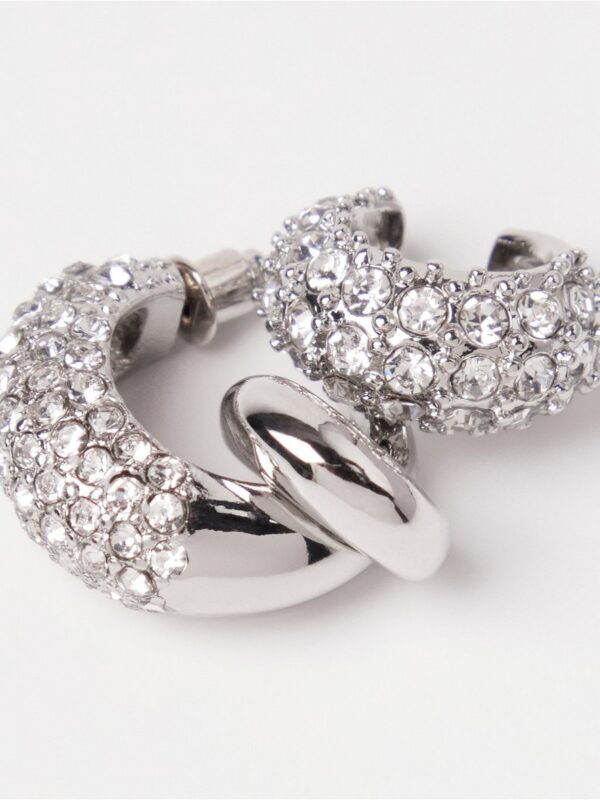 Earring with ear cuffs - 3004385-10