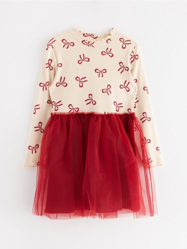 Dress with mesh - 3004426-9348
