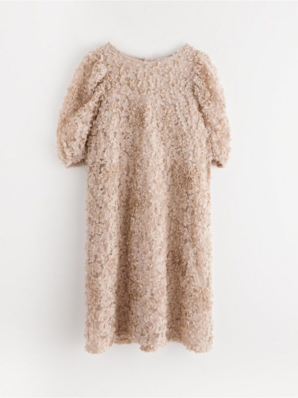 Dress in lace with flowers - 3004605-4344