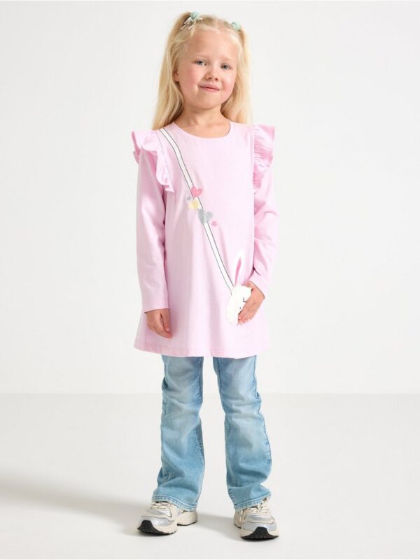 Long-sleeved tunic with frills - 3004732-3679