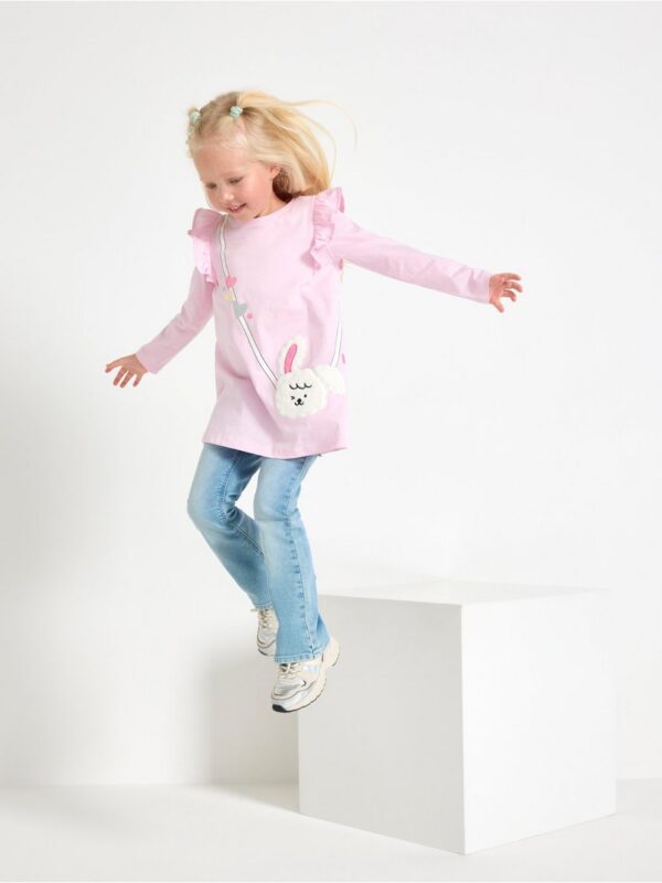 Long-sleeved tunic with frills - 3004732-3679