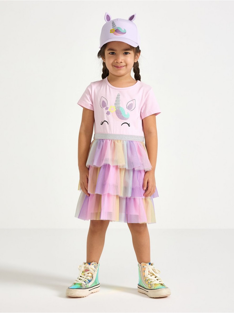 Haljina – Short-sleeved flounce dress