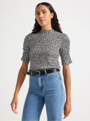Top with puff sleeves - 3000045-1418