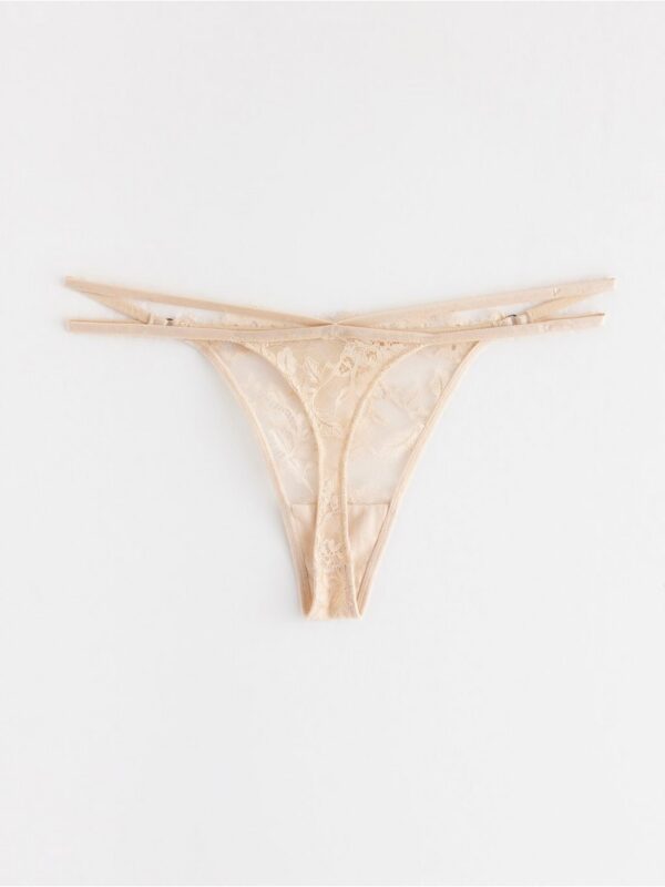 ella m – thong in lace with low waist - 3001665-7418