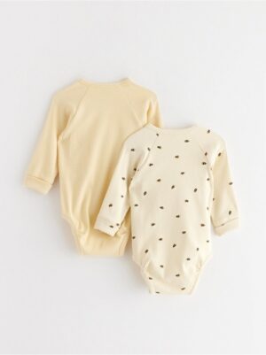 2-pack ribbed wrap bodysuits - 3002125-1877