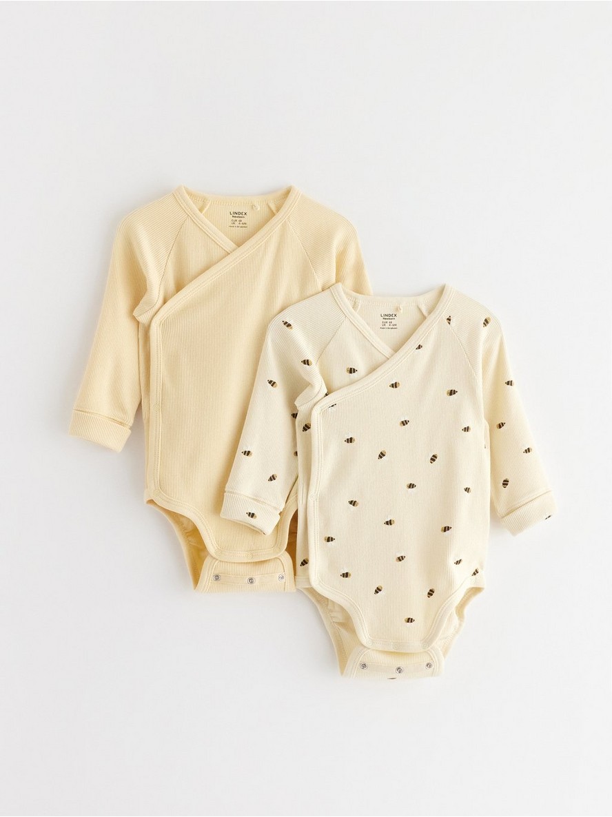 Bodi – 2-pack ribbed wrap bodysuits