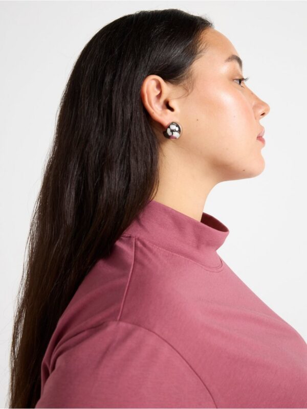 T-shirt with mock neck - 3002177-7048