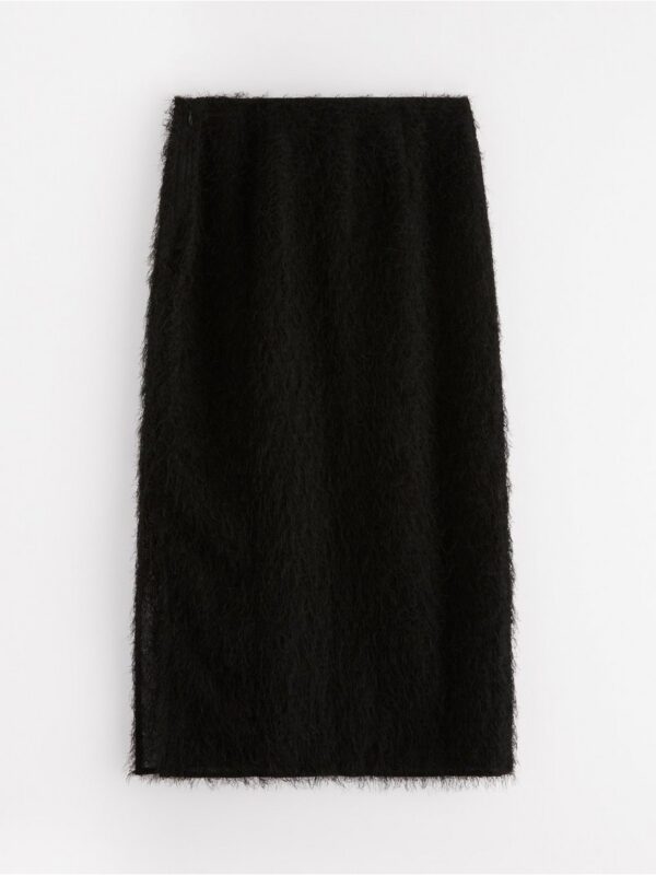 Midi skirt in feather yarn - 3003866-80