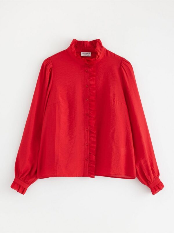 Blouse with frills - 3003946-7251