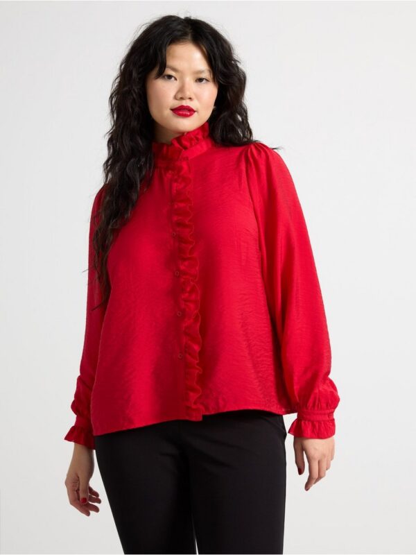 Blouse with frills - 3003946-7251