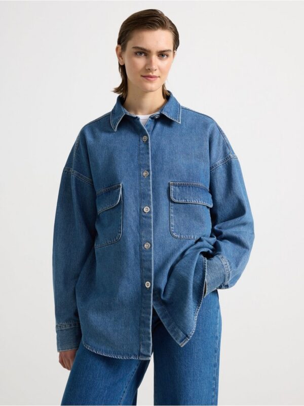 Oversized denim shirt - 3004085-791
