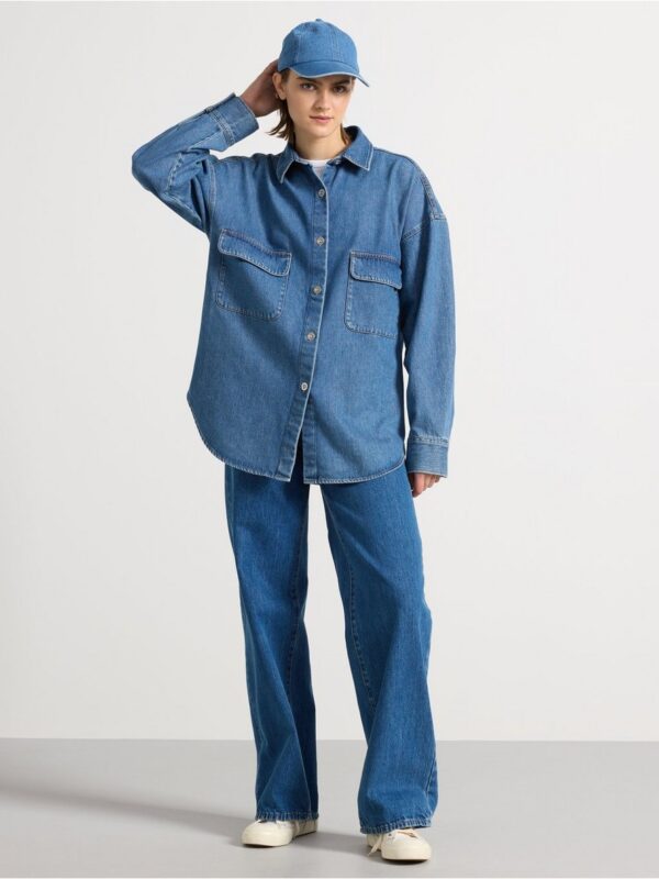 Oversized denim shirt - 3004085-791