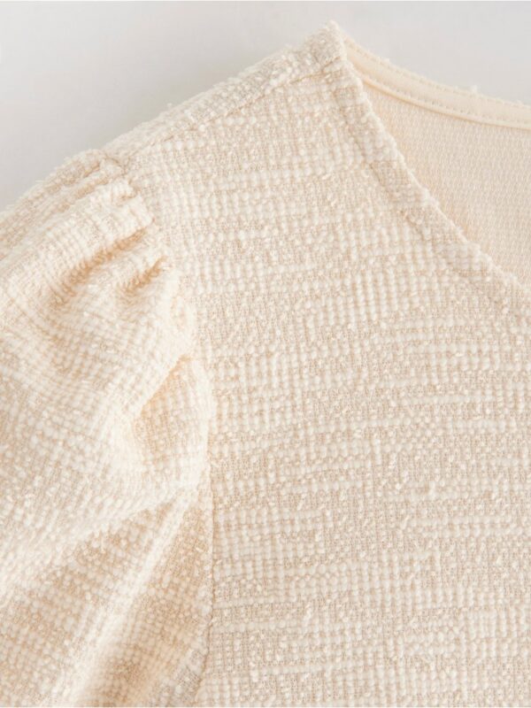 Short-sleeved top with texture - 3004125-300