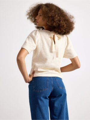 Short-sleeved top with texture - 3004125-300