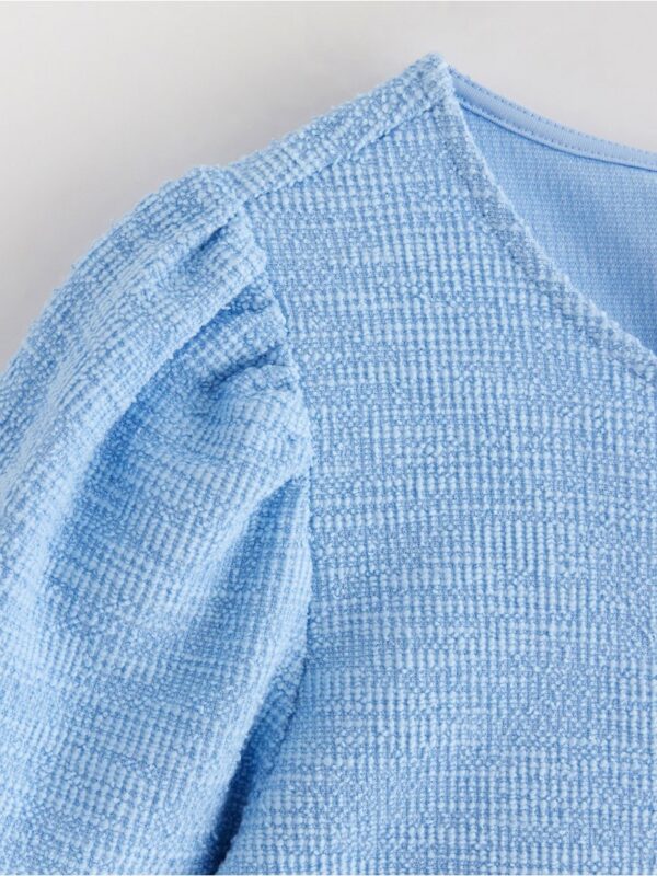 Short-sleeved top with texture - 3004125-4114