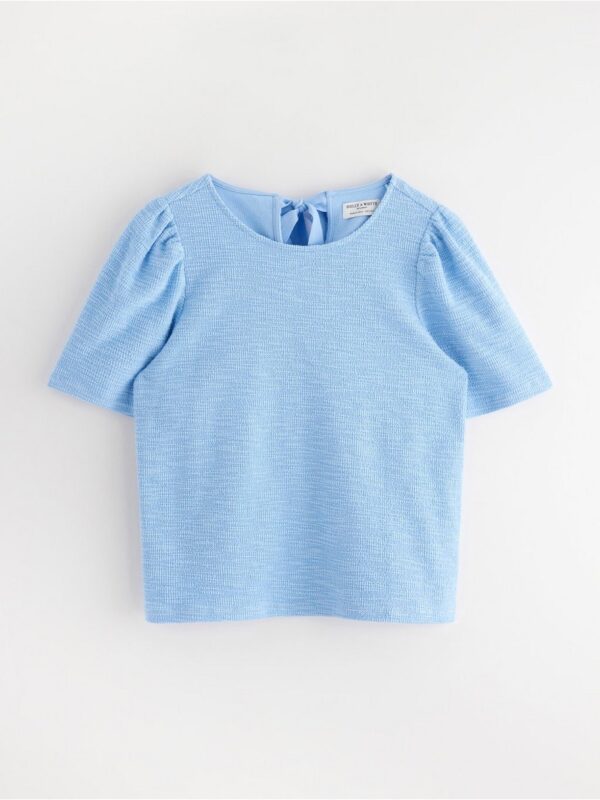 Short-sleeved top with texture - 3004125-4114
